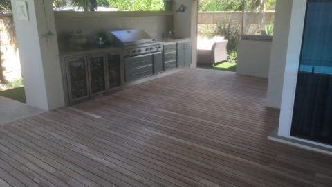 Sanding and Oiling Decks